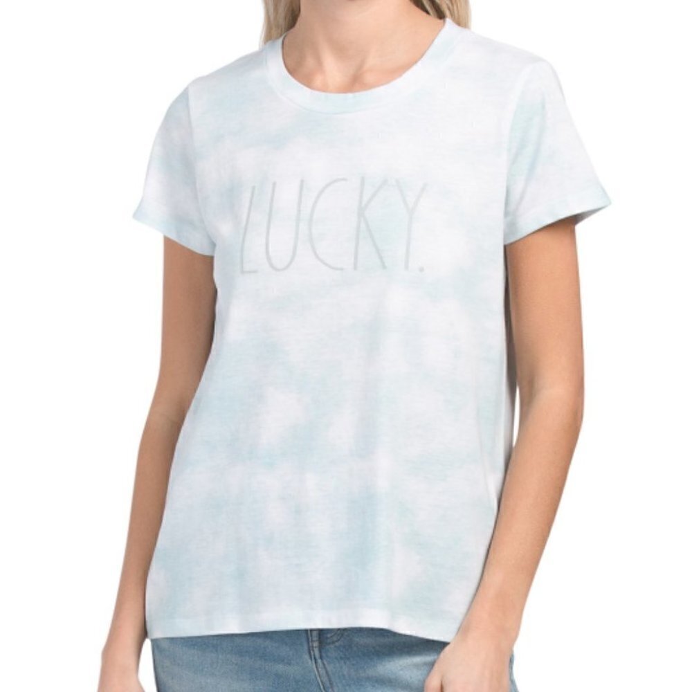 RAE DUNN Tie Dye "LUCKY" Tee